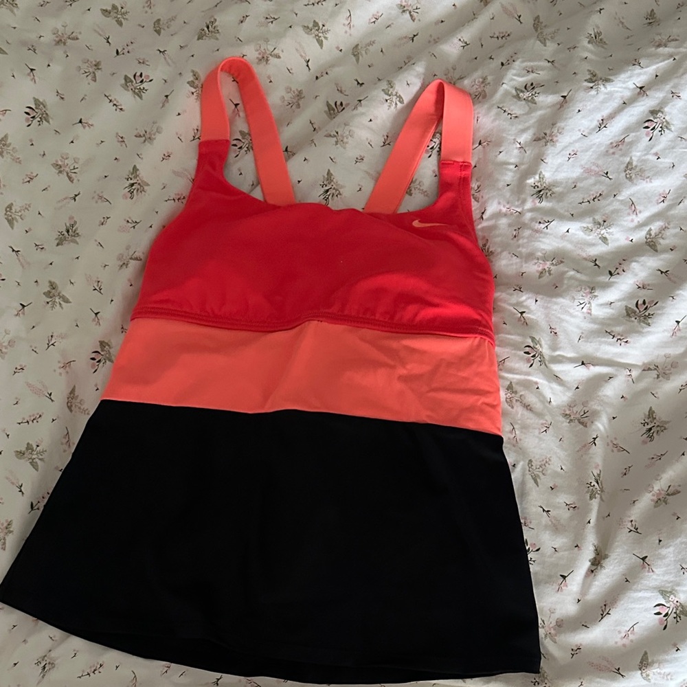 Nike Red, Orange, and Black Tank Top